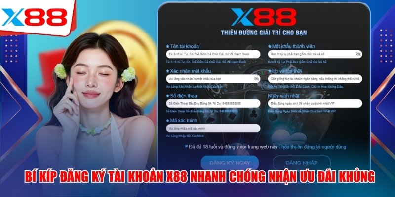 Bí Kíp Đăng Ký X88 Nhanh Chóng Nhận Ưu Đãi Khủng